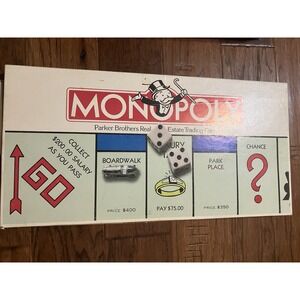 Monopoly Classic Board Game  COMPLETE Parker‎ Brothers Vintage 1985 game